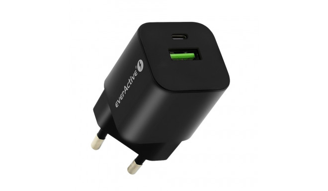 CHARGER USB/USB-C QC3.0 30W BLACK