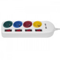 Power strip 4 sockets 2xUSB Maclean MCE229W