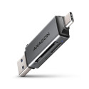 Axagon mälukaardilugeja USB SD/microSD USBA+ (CRE-DAC)
