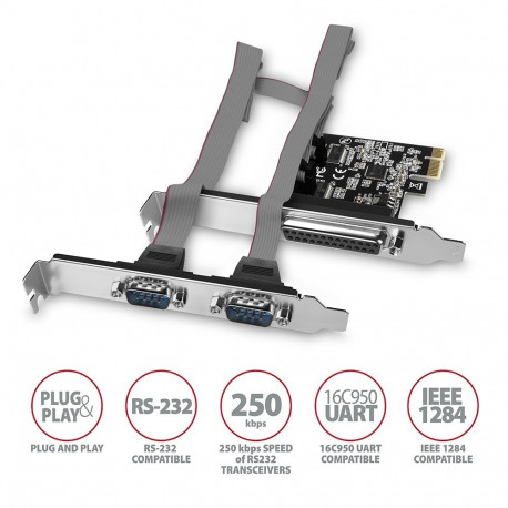 AXAGON PCEA-PSN, PCIe kontroller 1x LTP 2x se