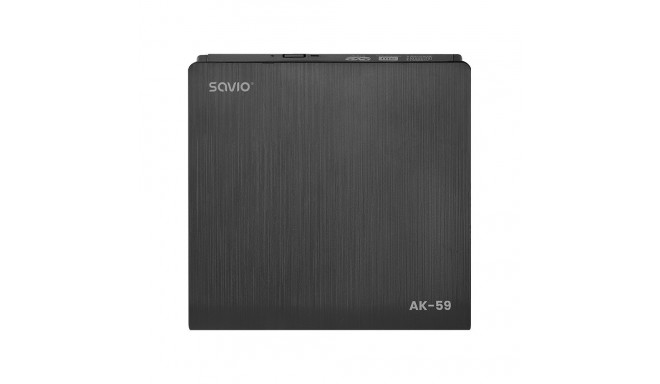 The Savio AK-59 is an external, portable slim DVD/CD drive designed for computers a