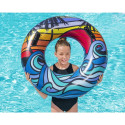 Swimming ring with handles 91 cm mix: Waves, Palms