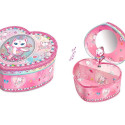 Pecoware Heart-shaped Music Box - Ballerina Cat