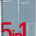 BANTEX 5-in-1 A5 Index Spiral Pad Ruled