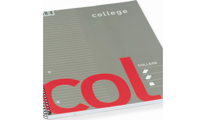 Folder in spiral binding A4+ lined BANTEX College Pad cardboard covers 70 sheets