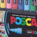 Маркеры цветные UNI Posca PC-5m, набор, 8 цветов, 8 мм