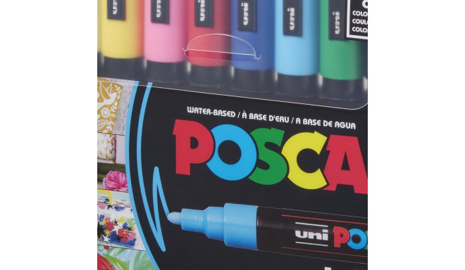 Värvimarker UNI Posca PC-5M 8 põhivärvi komplekt