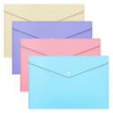Envelope folder  ErichKrause® Glossy Pastel, А4, opaque, assorted colors (12 pcs in a bag)