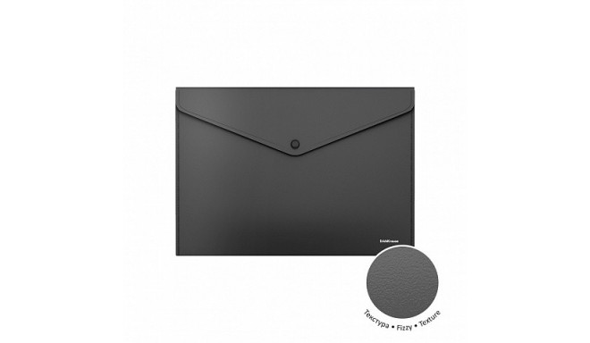 Envelope folder  ErichKrause® Fizzy Classic, А4, opaque, black (12 pcs in a bag)