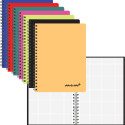 Kaustik spiraalköites A4 MEMO ruuduline värvivalik 60 lehte