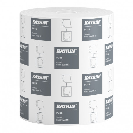 Rullkätepaber 2-kihiline KATRIN System 19cmx160m, valge