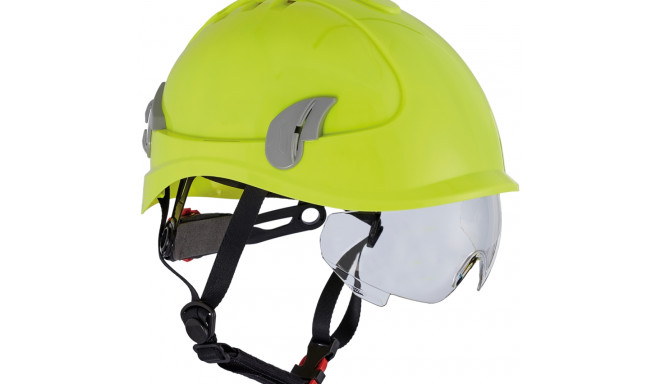 Protective helmet CERVA Alpinworker with glasses HV yellow
