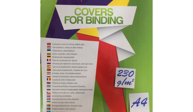 Binding cardboard FORPUS A4 230g blue 100 sheets