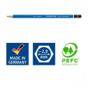 Harilik pliiats STAEDTLER Mars Lumograph 2H kummita