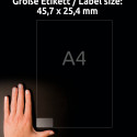 Kleebisetikett läbipaistvast polüesterkilest AVERY Zweckform 45,7x25,4mm 25 lehte (L7781-25)
