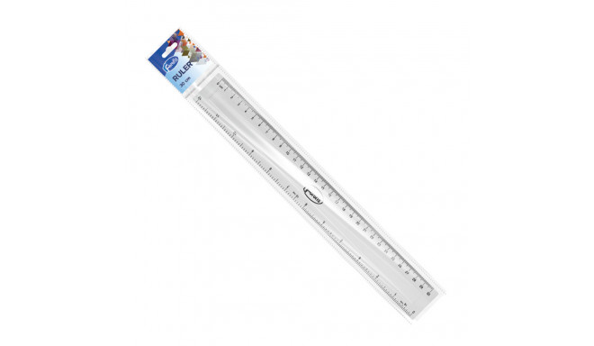 Ruler 30 cm transparent plastic