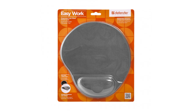 Mouse pad with wrist support DEFENDER MP-906 gray