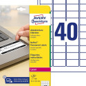 Sticker label AVERY ZWECKFORM 45.7x25.4 removable (L6145-20)