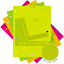 Ring binder notebook ErichKrause® Neon, assorted, А4, 80 sheets, squared, plastic cover, button