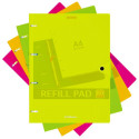 Ring binder notebook ErichKrause® Neon, assorted, А4, 80 sheets, squared, plastic cover, button