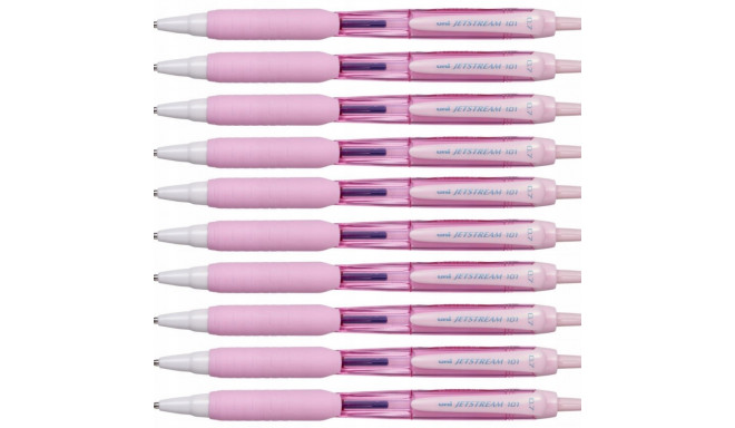 Geelpliiats mehaaniline UNI-BALL Jetstream SXN-101 0,7mm sinine tint roosa korpus