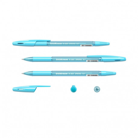 Ballpoint pen  ErichKrause® R-301 Spring Stick&Grip 0.7, ink color: blue (box 50 pcs.)