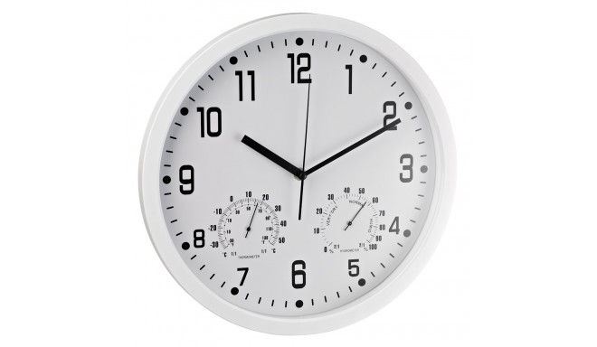 Wall clock ALCO diam. 35cm white frame, black numbers