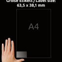 Kleebisetikett AVERY Zweckform 63,5x38,1mm läbipaistev polüesterkile 25 lehte (L7560-25)