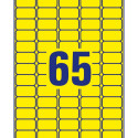 Sticker label removable AVERY ZWECKFORM 38x21,2mm 25 sheets per pack neon yellow (L7651Y-25)