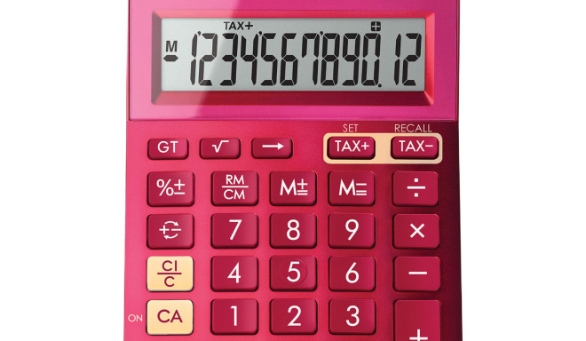 Desktop calculator CANON LS-123 pink 12-digit