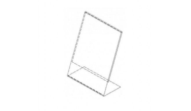 Advertising plate A4 L-leg (HCA4) plexiglass vertical