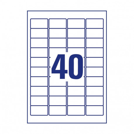 Adhesive label from transparent polyester film AVERY Zweckform 45.7x25.4mm 25 sheets (L4770-25)