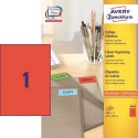 Kleebisetikett AVERY Zweckform 210x297mm 100 lehte punane (3470)