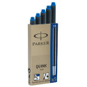 Fountain pen ink cartridge PARKER blue 5 pcs in a pack