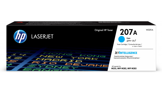 HP No.207A (W2211A) tsüaan toonerikassett 1250 lk OEM
