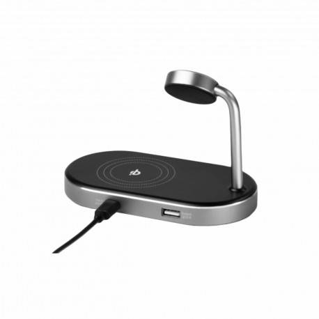 Juhtmevaba nutitelefoni laadija Verbatim WCS-02 3-in-1 Qi Wireless telefonidele, Apple Airpods/Earbu