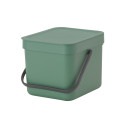 Prügikast 6L, Brabantia, Sort/Go kaanega,L-20.0x S 24.9 x K-18.1/43,0cm / Fir Green, tumeroheline