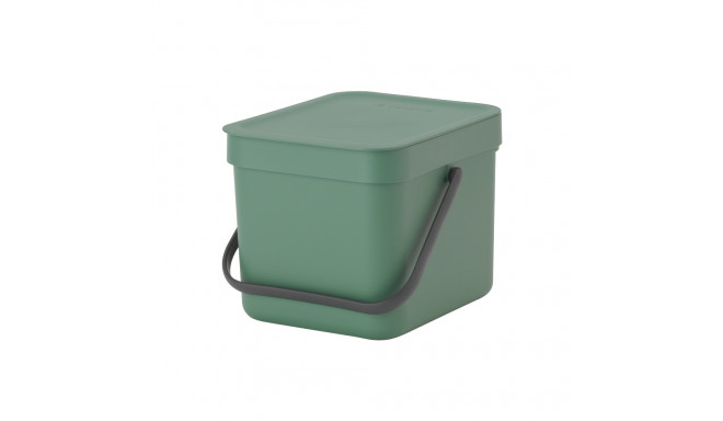 Prügikast 6L, Brabantia, Sort/Go kaanega,L-20.0x S 24.9 x K-18.1/43,0cm / Fir Green, tumeroheline