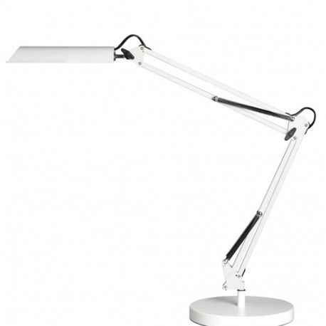 Valgusti UNILUX Swingo valge, integreeritud LED lamp 11W, klamber ja alus