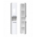 Bathroom cabinet NEL I 31x30x174 cm, white, glossy