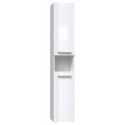 Bathroom cabinet NEL I 31x30x174 cm, white, glossy