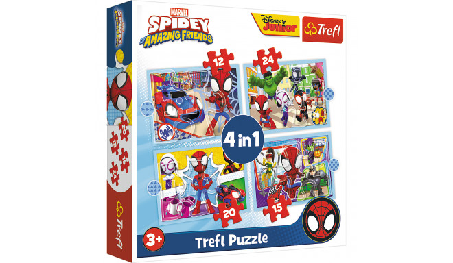 TREFL SPIDER-MAN Puslekomplekt 4in1 Spidey