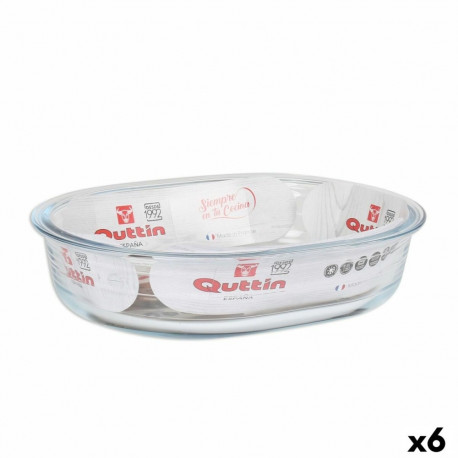 Ahjuvorm Quttin   Klaas ovaalne 1,5 L 23,7 x 18,8 cm (6 Ühikut)
