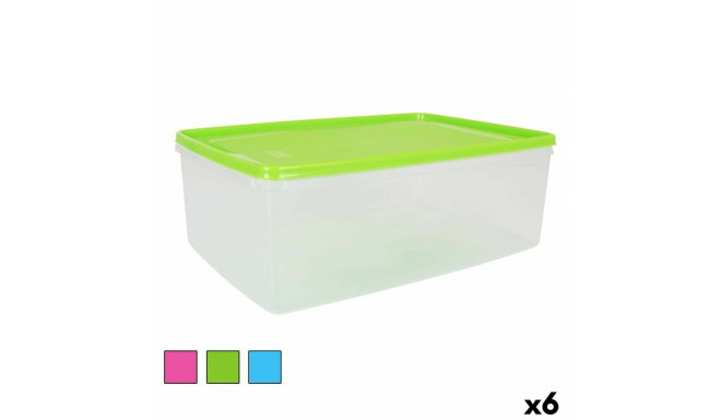 Rectangular Lunchbox with Lid Rectangular 8 L 36 x 24,5 x 13 cm (6 Units)