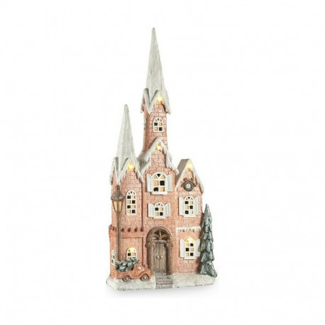 Christmas bauble Krist+ CC2187107 CC2187107 White Brown Green Pink House Christmas 20 x 125 x 55 cm 