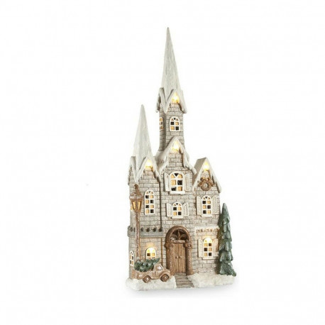 Christmas bauble Krist+ CC2187107 CC2187107 White Brown Green Grey House Christmas 20 x 125 x 55 cm 