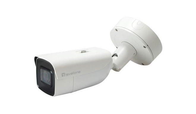 LevelOne Gemini Zoom IP Camera, 6-Mp, H.265, 802.3At, PoE, IR Leds, Indoor/Outdoor, Two-Way Audio