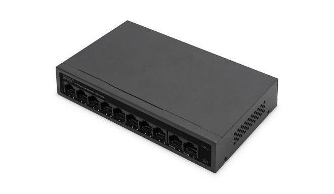 Digitus 8- Port Fast Ethernet PoE Networkswitch, Desktop, unmanaged, 60 W, af/at