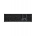 KeySonic KSK-8023BTRF keyboard Bluetooth QWERTZ German Anthracite, Black