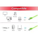 Equip Cat.6A U/FTP Flat Patch Cable, 5.0m, Green